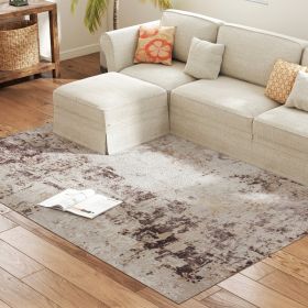 Achine Mixed-Brown Chenille Washable Area Rug 5×7 Achine Mixed-Brown Chenille Washable Area Rug 5×7