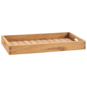 Solid Teak Serving Tray 23.6 x 13.8 Inches Solid Teak Serving Tray 23.6 x 13.8 Inches